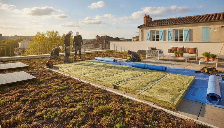 Règle 2/3 1/3 isolation : calcul et exemples concrets 2026 : Exemple concret : isolation d'une toiture-terrasse